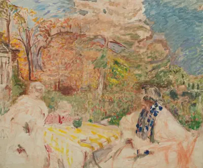 Femmes Et Enfant Au Clos Cézanne av Édouard Vuillard