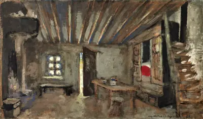 Intérieur d’auberge. Maquette de décor pour ‘La Lépreuse’ av Édouard Vuillard