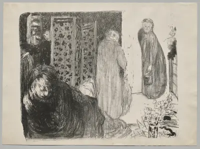 Interior with a Screen av Édouard Vuillard