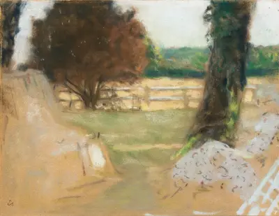 La Barrière blanche aux Clayes av Édouard Vuillard
