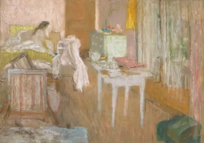La chambre rose av Édouard Vuillard