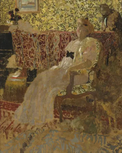 La femme au fauteuil (Misia et Thadée Natanson) av Édouard Vuillard