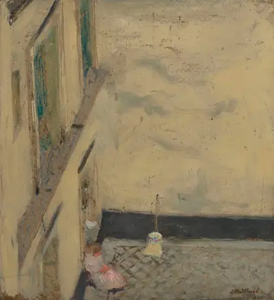Le Balai dans la cour, 346 rue Saint-Honoré av Édouard Vuillard