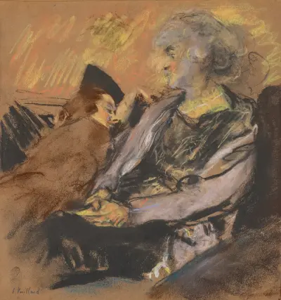 Madame Hessel et Reine Natanson, rue de Naples av Édouard Vuillard