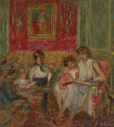 Madame Jean Bloch et ses enfants av Édouard Vuillard