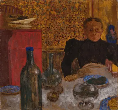 Madame Vuillard à table av Édouard Vuillard