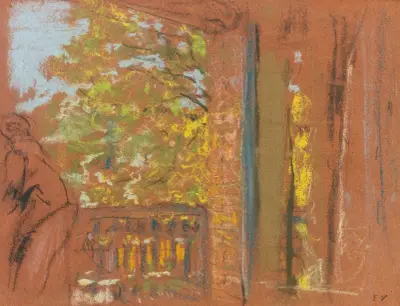 Der Balkon im Closerie des Genêts, Vaucresson von Édouard Vuillard