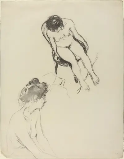 Two Nude Figure Studies (possibly 1900-1905) av Édouard Vuillard
