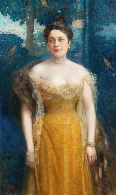 Portrait of Louise Dobner von Dobenau av Eduard Veith