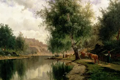 Summer Landscape, Edvard Bergh