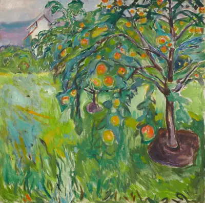Apple Tree By The Studio av Edvard Munch