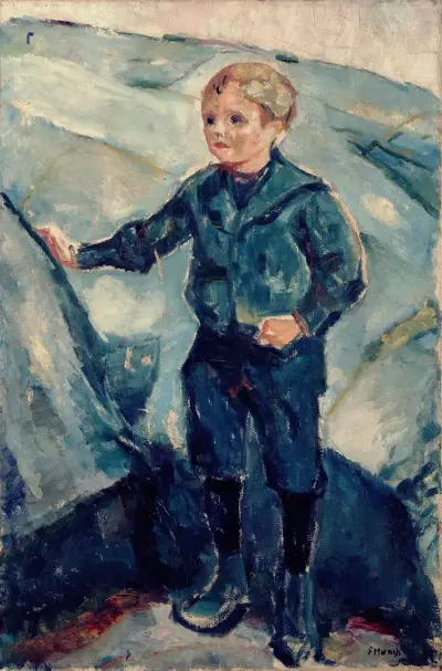 Boy In Blue av Edvard Munch