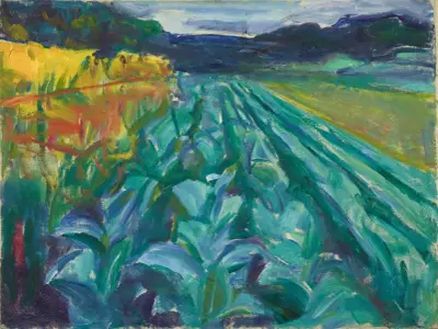 Cabbage Field av Edvard Munch
