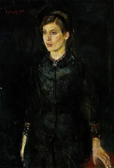 Inger in Black av Edvard Munch
