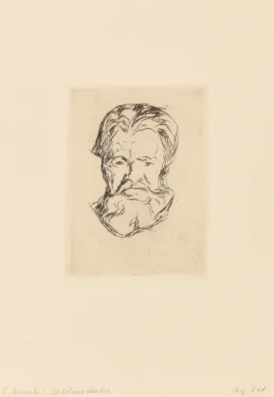 Männerkopf av Edvard Munch
