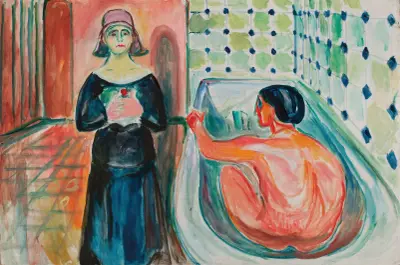 Marat in the Bath and Charlotte Corday av Edvard Munch