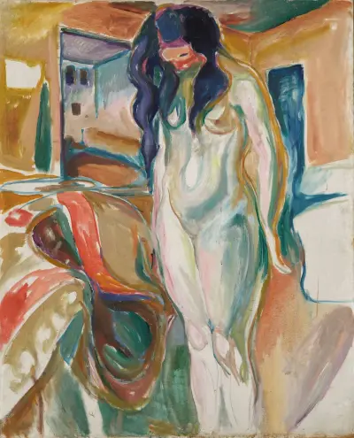 Model by the Wicker Chair av Edvard Munch