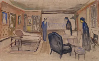 Scene of Ibsen’s ‘Ghosts’ av Edvard Munch
