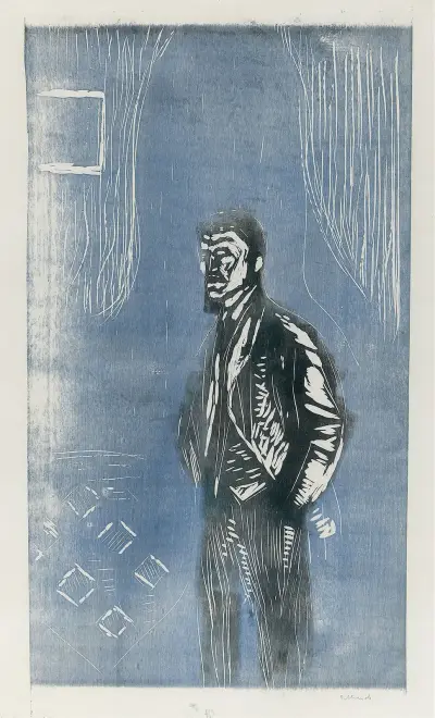 Self-Portrait in Moonlight av Edvard Munch