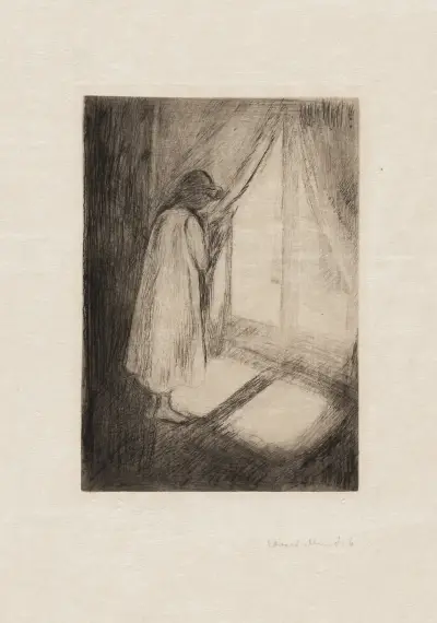 The Girl at the Window av Edvard Munch