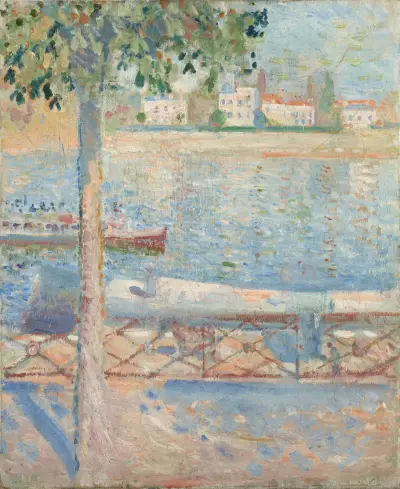 The Seine At Saint-Cloud av Edvard Munch