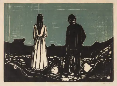 Two People. The Lonely Ones av Edvard Munch