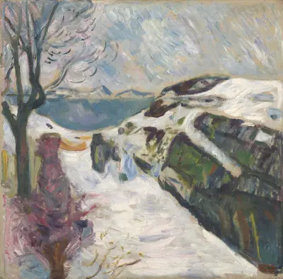 Winter Landscape from Kragerø av Edvard Munch