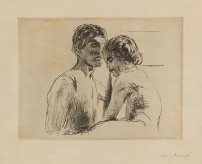 Zwei Menschen av Edvard Munch