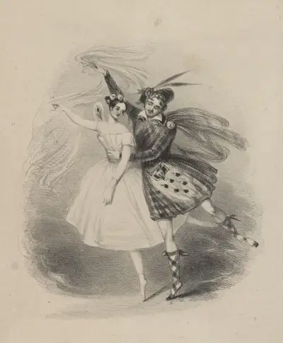 La sylphide, 1837 av Alfred Edward Chalon