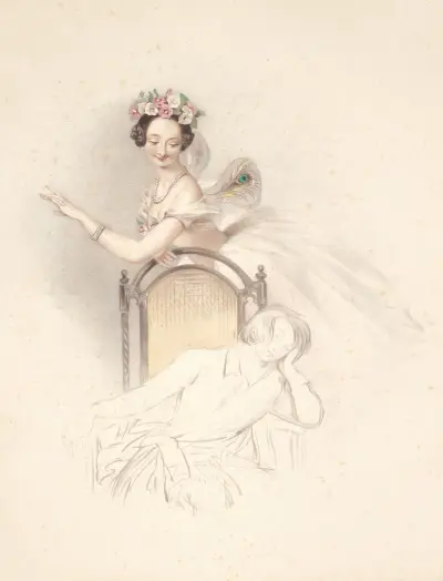 La sylphide, Souvenir d’adieu, Marie Taglioni, 1845 av Alfred Edward Chalon