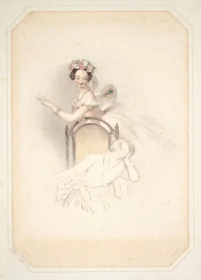 La sylphide, Souvenir d’adieu, Marie Taglioni – nr 1 av Alfred Edward Chalon