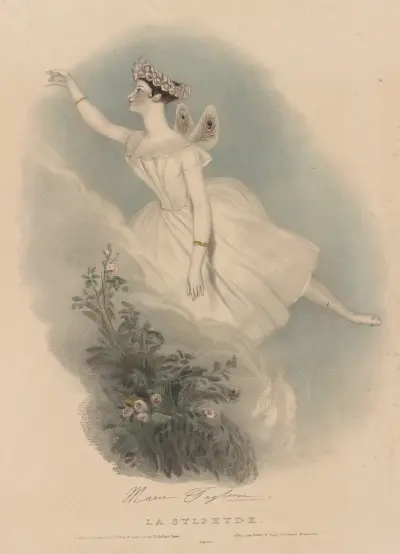 La sylphide, 1836 av Alfred Edward Chalon