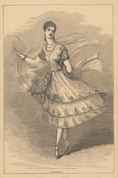 Mademoiselle Taglioni, as ‘La bayadere’ av Alfred Edward Chalon