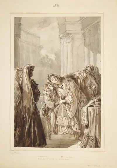 Winter’s tale, II,1, Hermione; ‘Come on then, and give’t me in mine ear’ av Alfred Edward Chalon