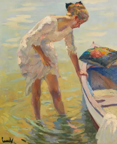 On the shore av Edward Cucuel