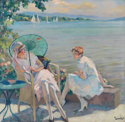Summer afternoon at the lake av Edward Cucuel