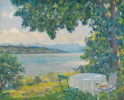 View of Lake Starnberg av Edward Cucuel