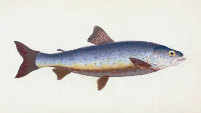 Salvelian Charr, Salmo Salvelinus av Edward Donovan