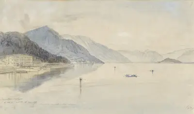 Bellagio, Lago di Como av Edward Lear