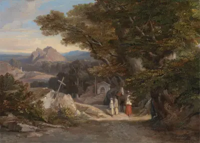 Between Olavano L’Civitella av Edward Lear