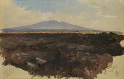Catania och Etna av Edward Lear