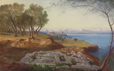 Corfu from Ascension 2 av Edward Lear