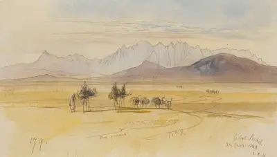 Gebel Serbal, Egypt (.1849) av Edward Lear