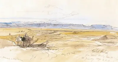 Gebel Serbal From Above Wadi Useit, Eygpt av Edward Lear