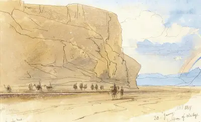 Zusammentreffen der Wadis, Ägypten von Edward Lear
