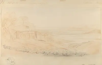 Pentedatelo, Calabria, Italy av Edward Lear