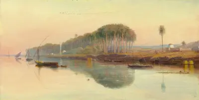 Sheik Abadeh On The Nile av Edward Lear