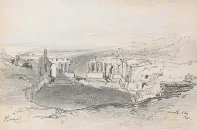 Amfiteatern, Taormina, Sicilien av Edward Lear