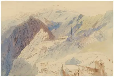 Klostret Sankt Nilus, Athos av Edward Lear