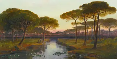 The Pineta, Ravenna av Edward Lear
